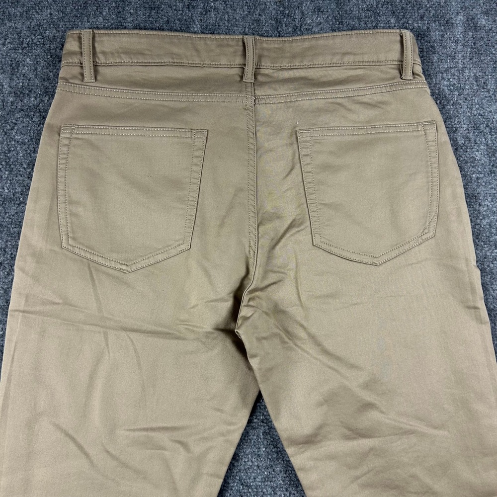 Quince 5-Pocket Chino Pants Mens 32x34 Khaki Tan Stretch Cotton Twill Straight - Picture 7 of 9